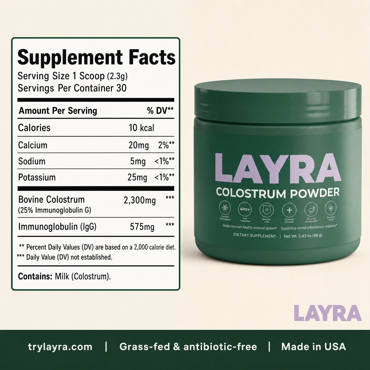 LAYRA Bovine Colostrum