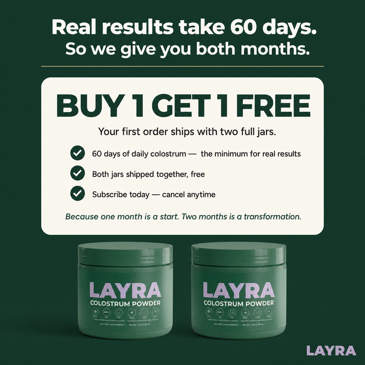 LAYRA Bovine Colostrum