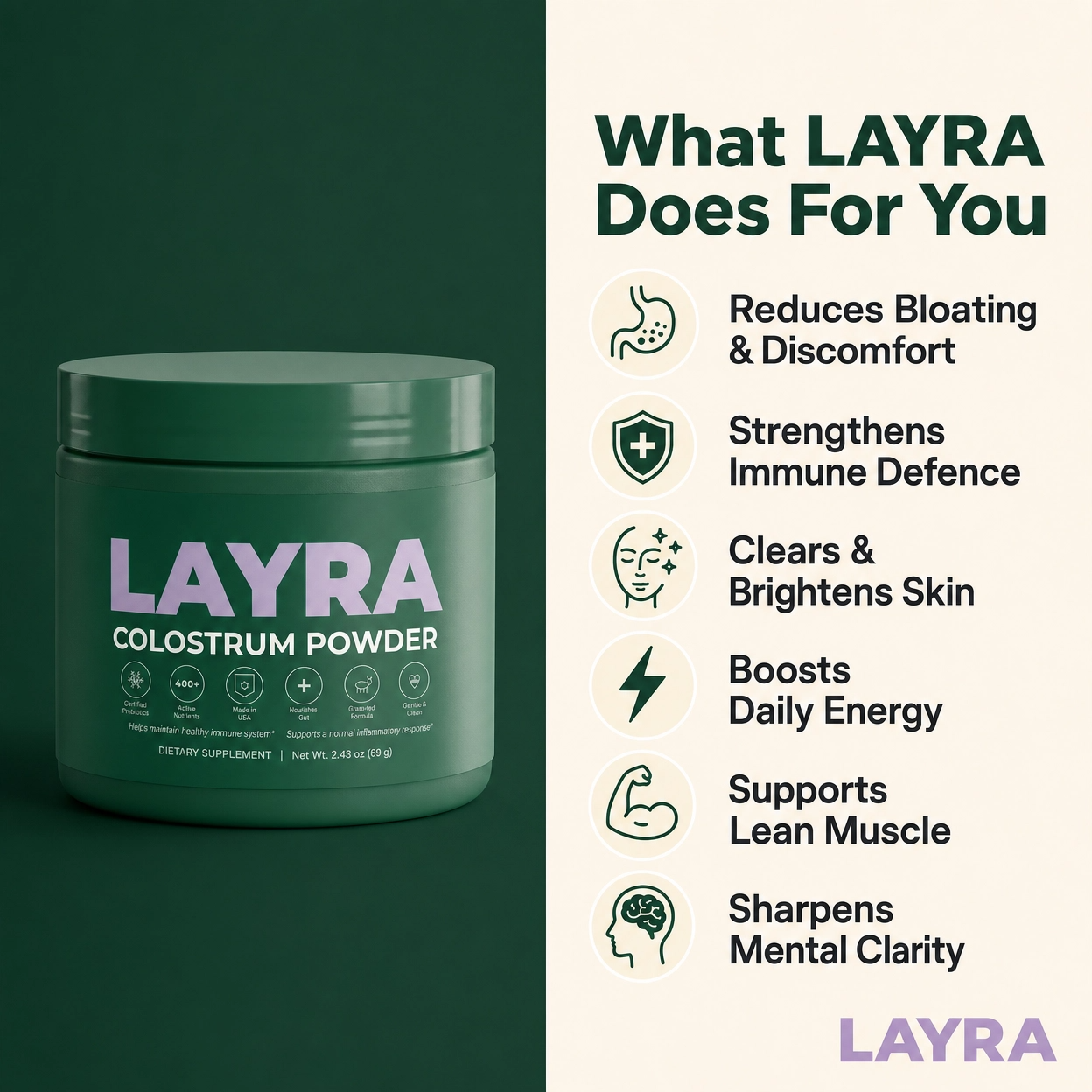 LAYRA Bovine Colostrum