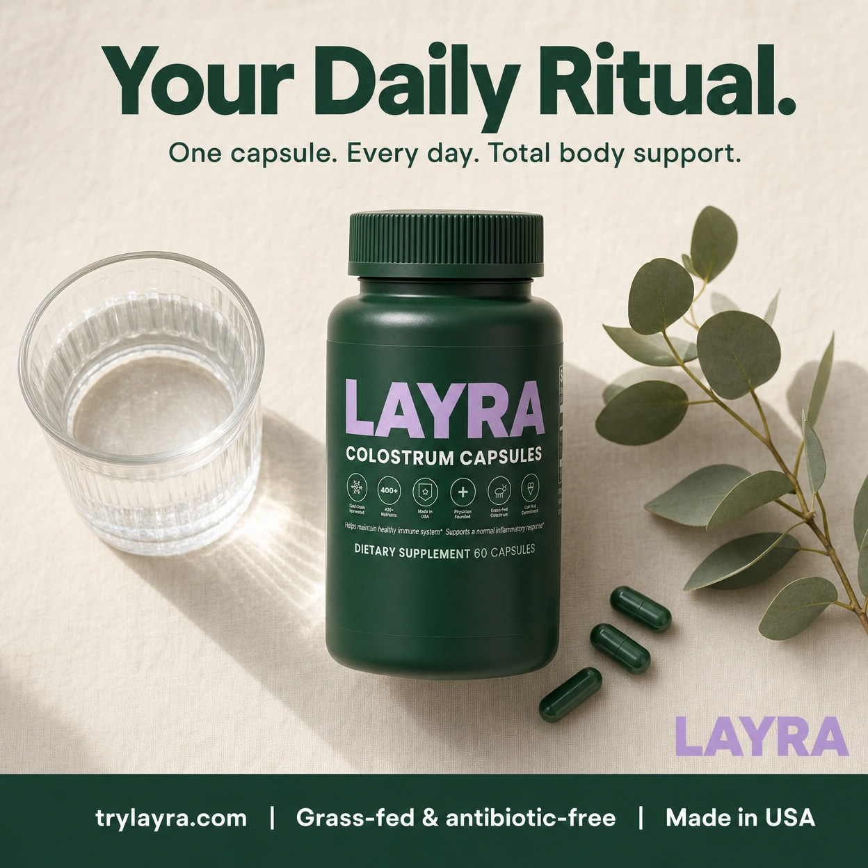 Advanced Bioactive Peptide-Rich Colostrum Capsules