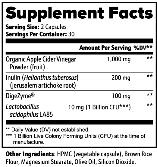 Apple Cider Vinegar Capsules — The Cleanse-Support Essential for Digestion & Blood Sugar Balance