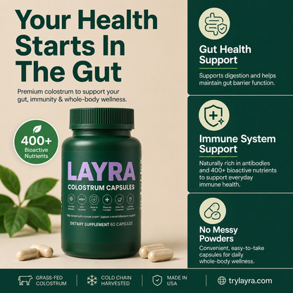 LAYRA Daily Bloating & Gut Support Capsules